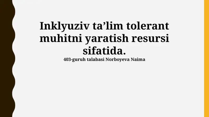 Inklyuziv ta'lim