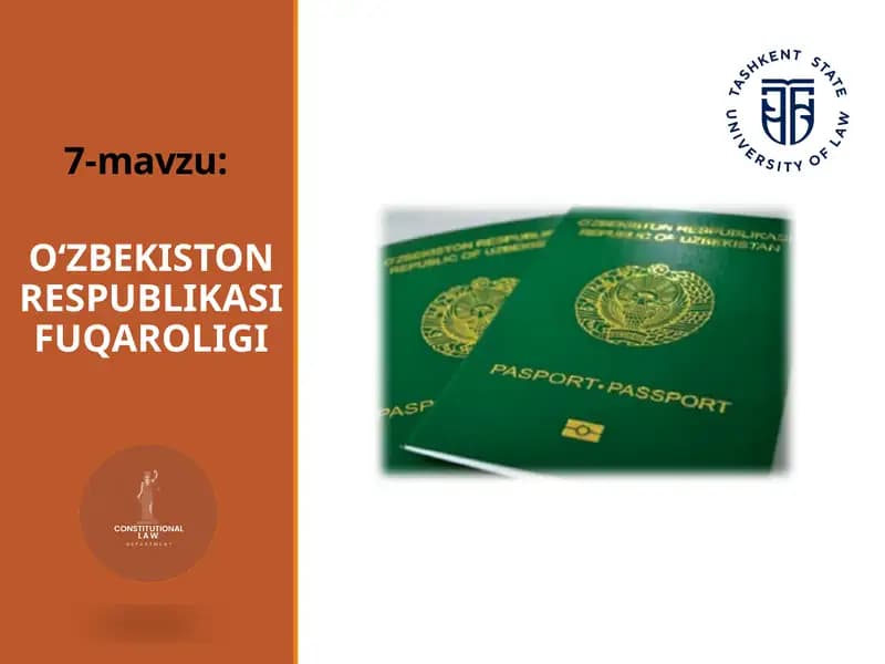 O‘ZBEKISTON RESPUBLIKASI FUQAROLIGI