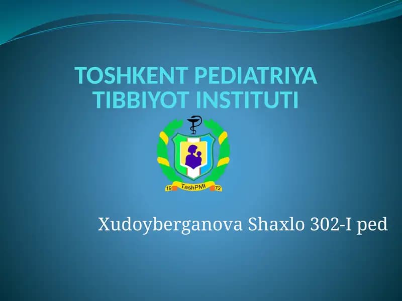 ORGANIZMNING UMUMIY TONUSINIOSHIRUVCHI MODDALAR