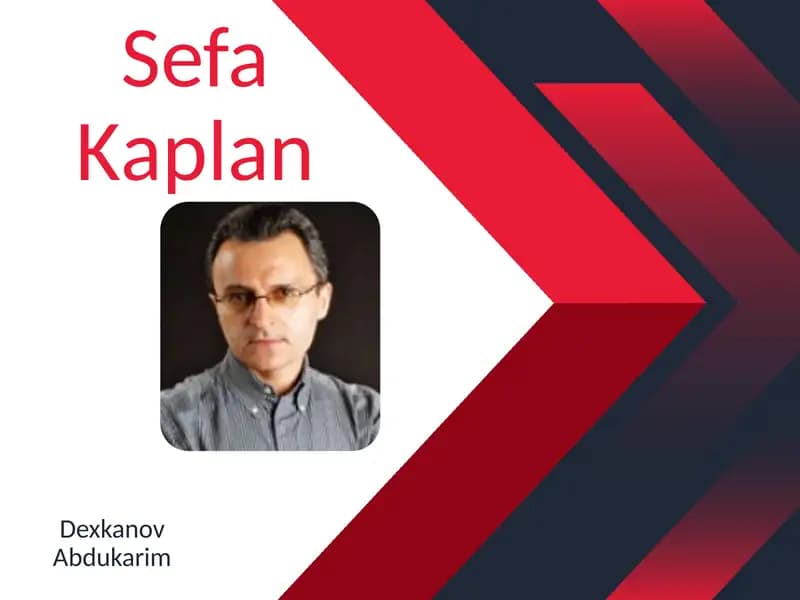 Şair ve yazar Sefa Kaplan