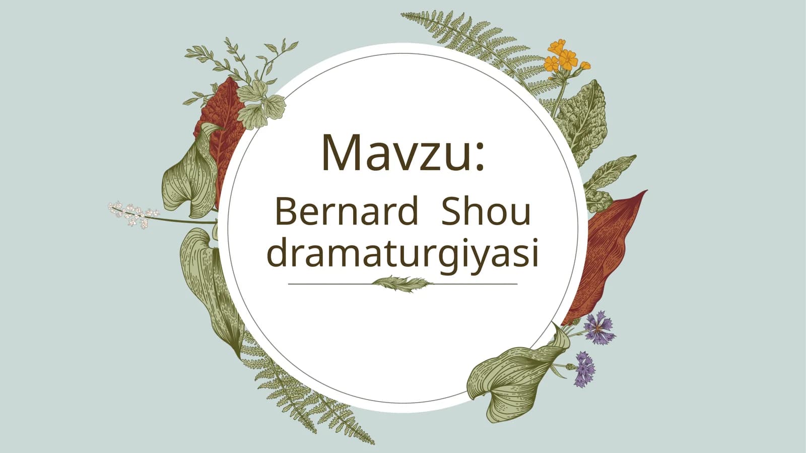 Bernard  Shou dramaturgiyasi