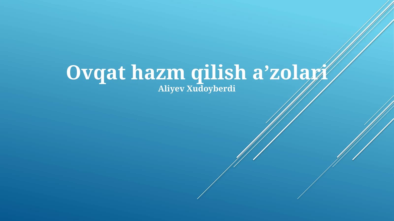 Ovqat hazm qilish aʼzolari