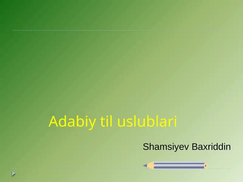 Adabiy til uslublari