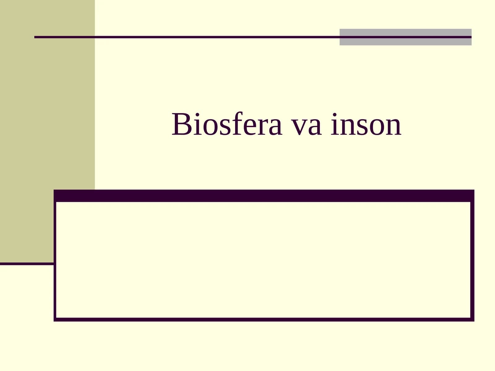 Biosfera va inson