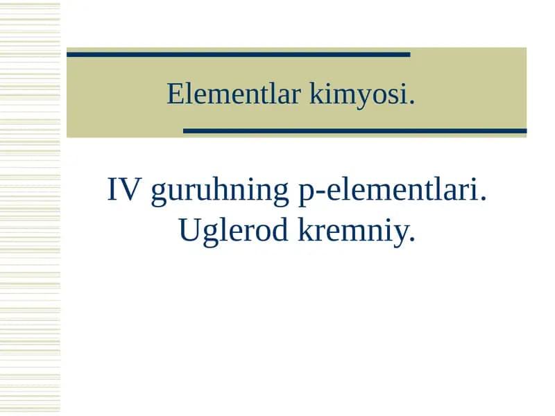 Elementlar kimyosi