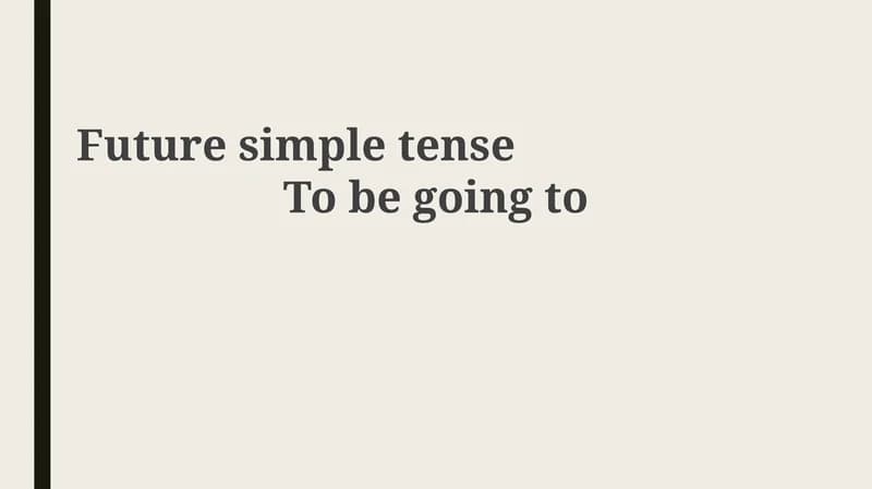 Future simple tense