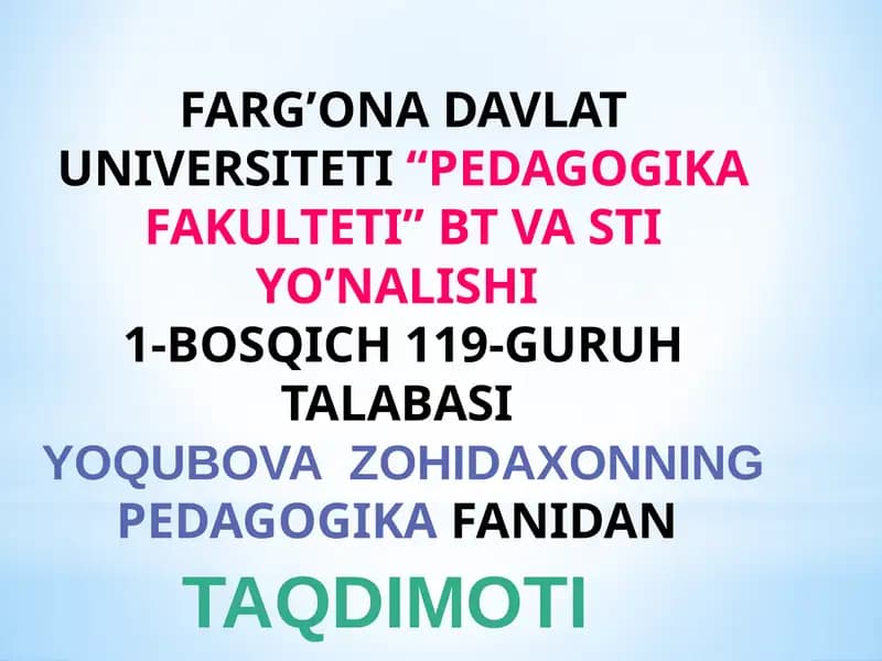 MUNAVVAR QORI ABDURASHIDXONOV HAYOTI VA PEDAGOGIK FAOLIYATI