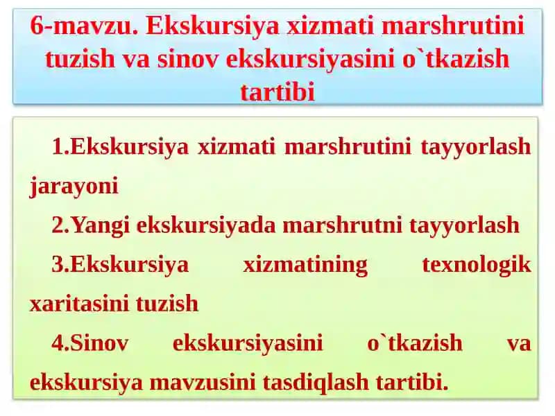 Ekskursiya xizmati