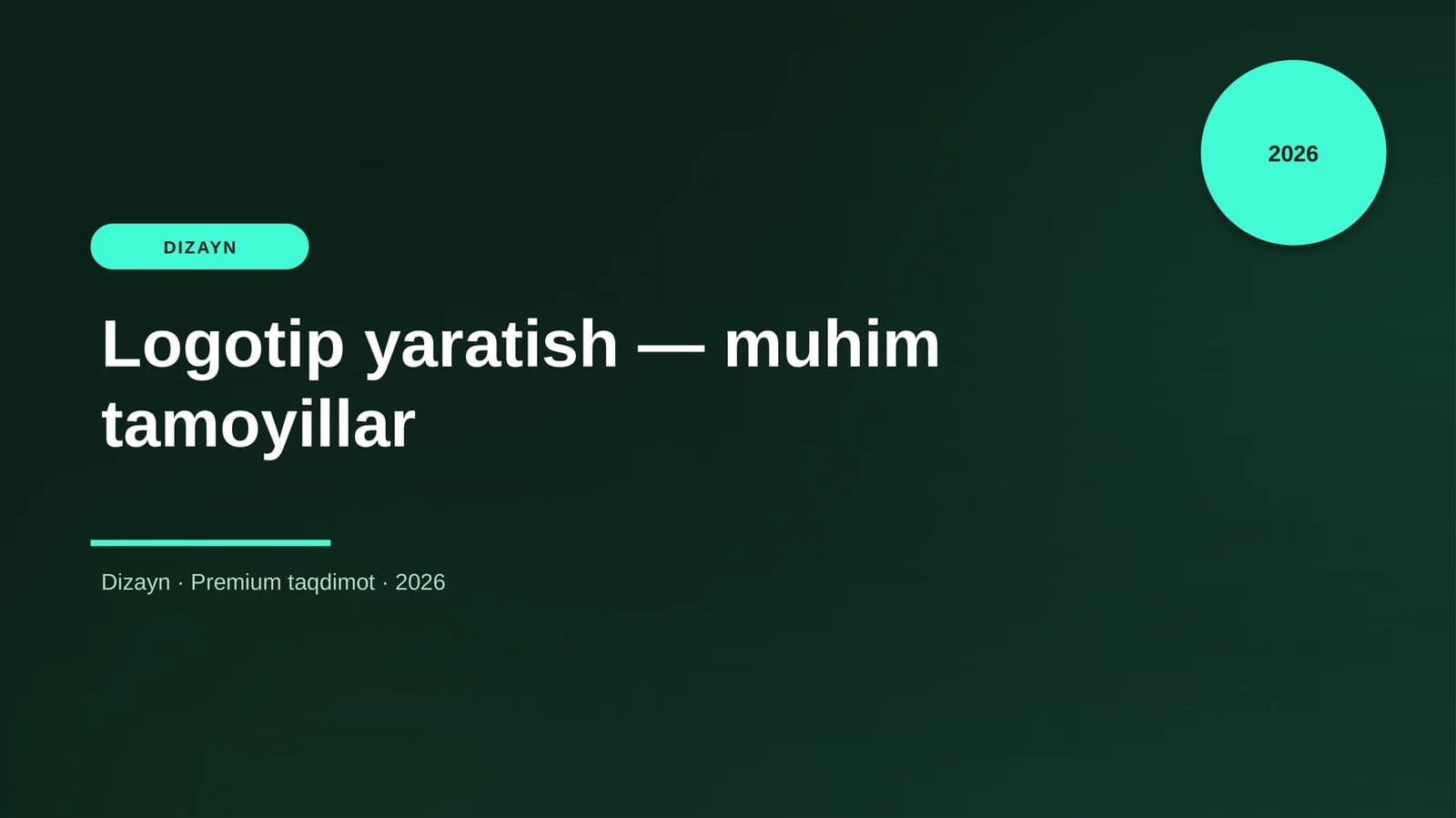 Logotip yaratish — muhim tamoyillar