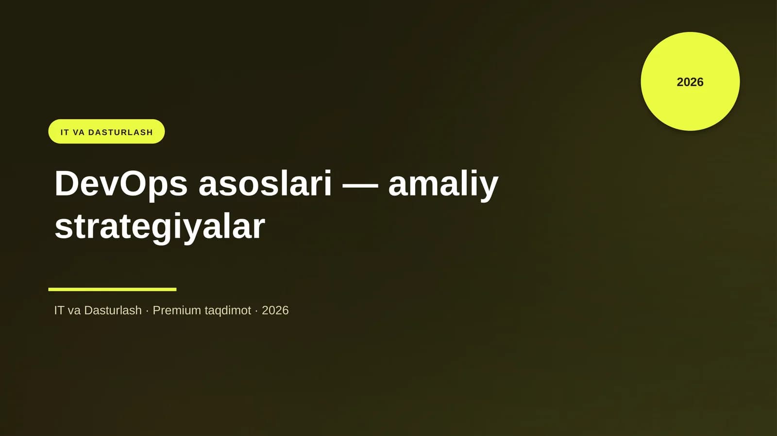 DevOps asoslari — amaliy strategiyalar