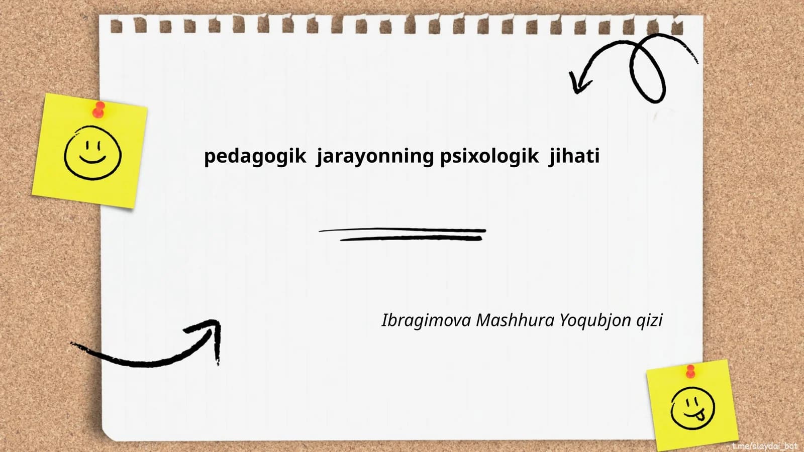 Pedagogik jarayonning psixologik jihati