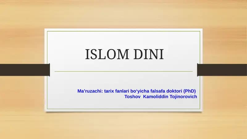 ISLOM DINI