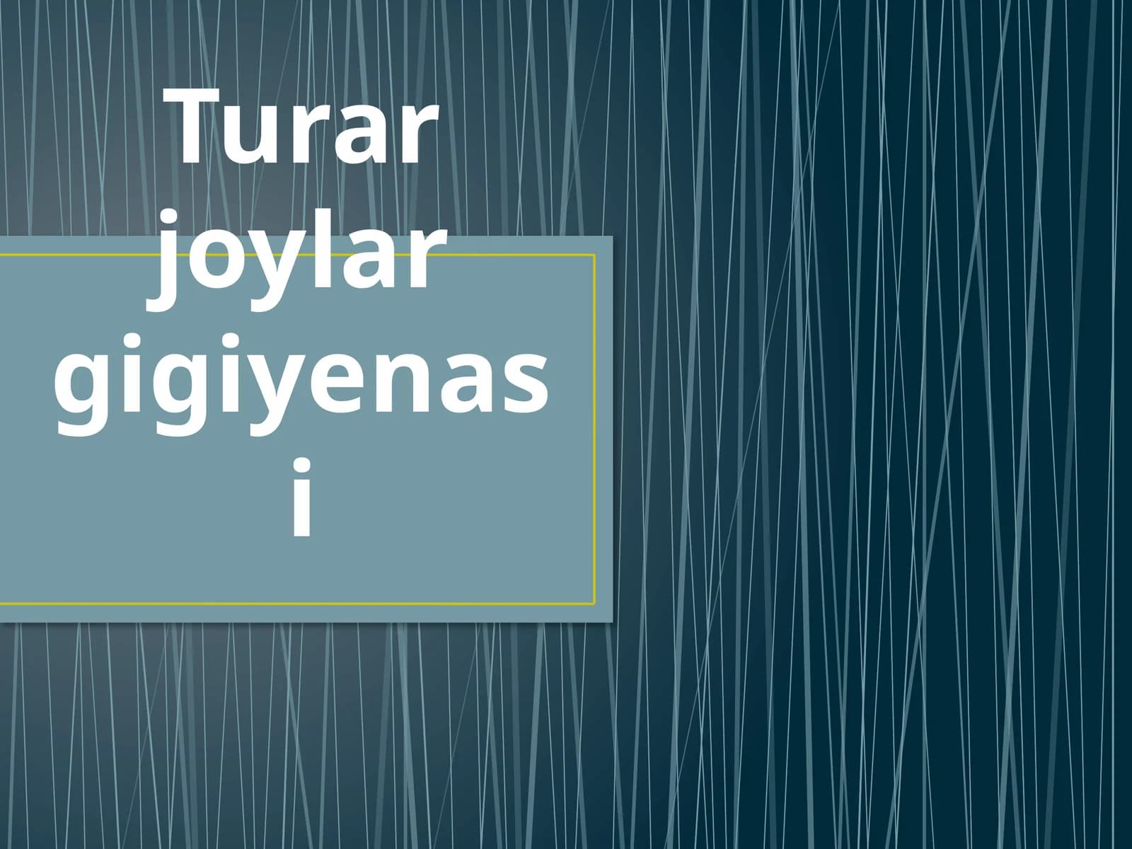 Turar joylar gigiyenasi