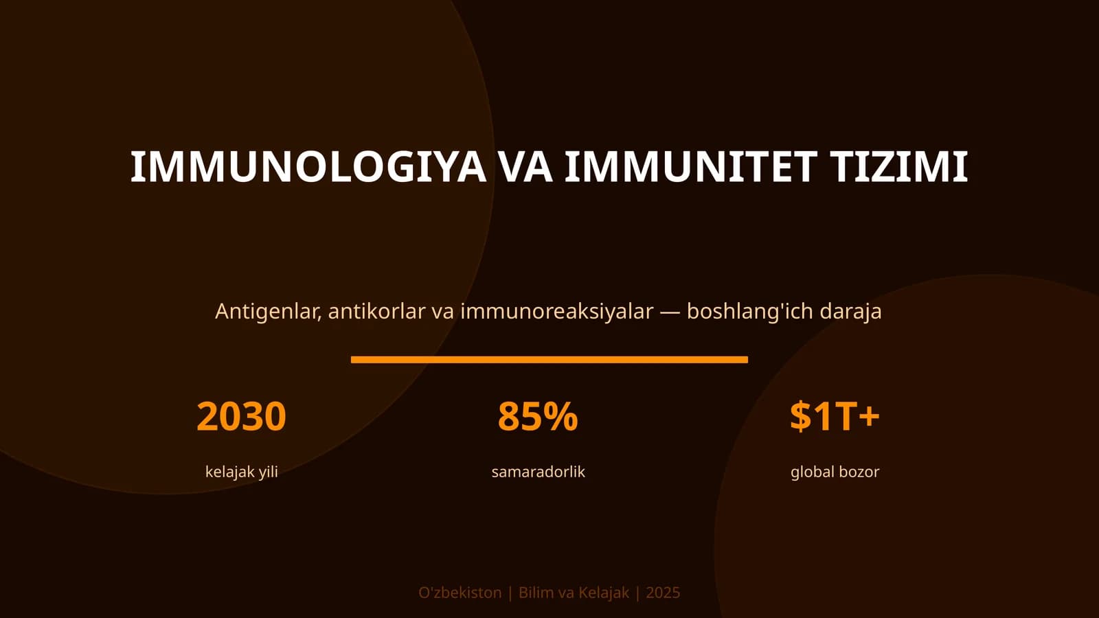 IMMUNOLOGIYA VA IMMUNITET TIZIMI
