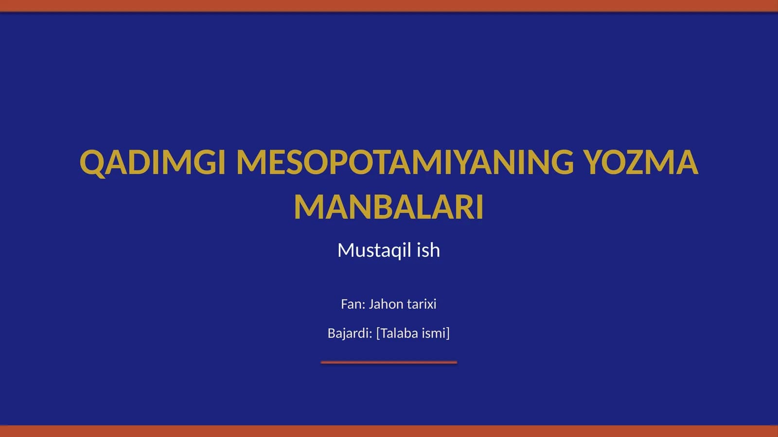 Qadimgi Mesopotamiyaning yozma manbalari