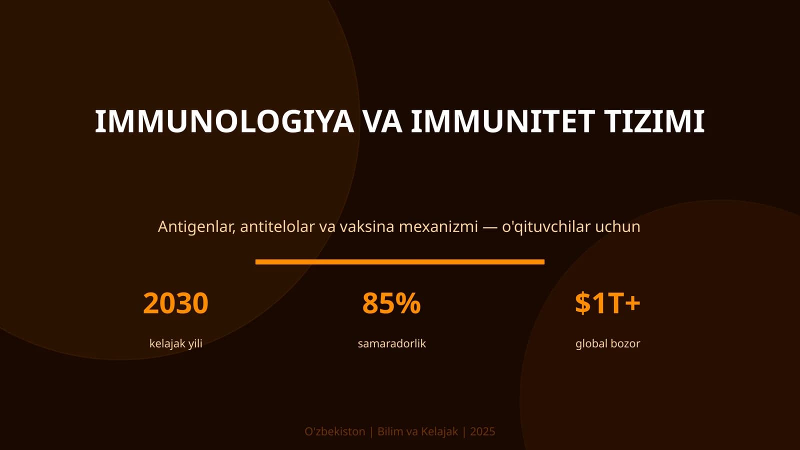 IMMUNOLOGIYA VA IMMUNITET TIZIMI