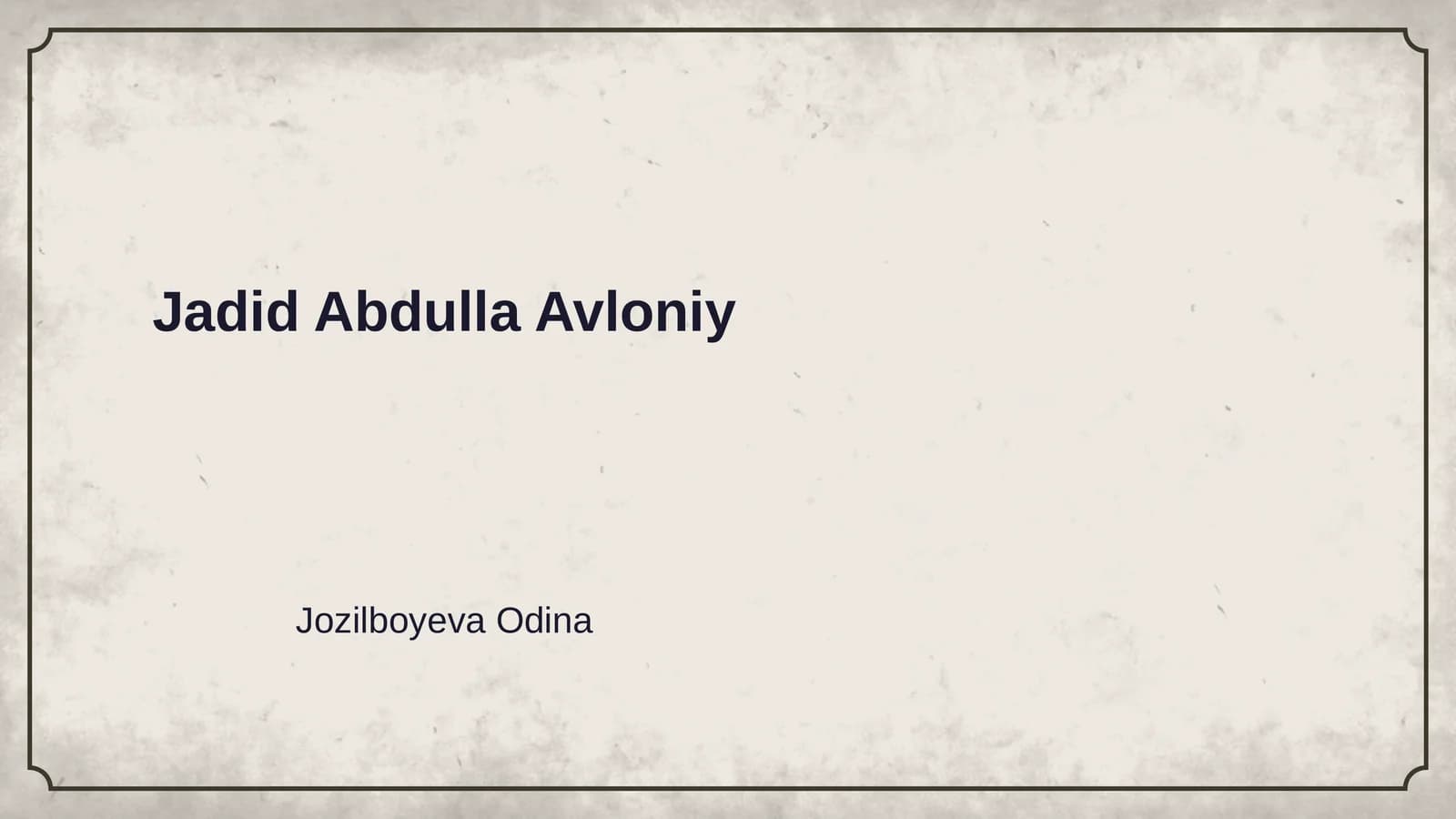 Jadid Abdulla Avloniy
