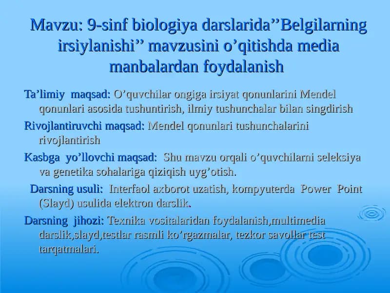 Belgilarning irsiylanishi