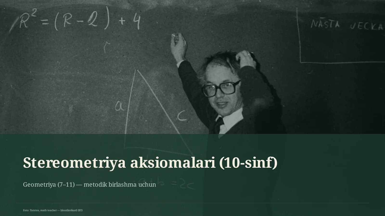 Stereometriya aksiomalari (10-sinf)