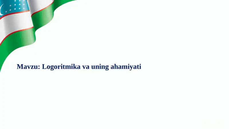 Logoritmikavauningahamiyati
