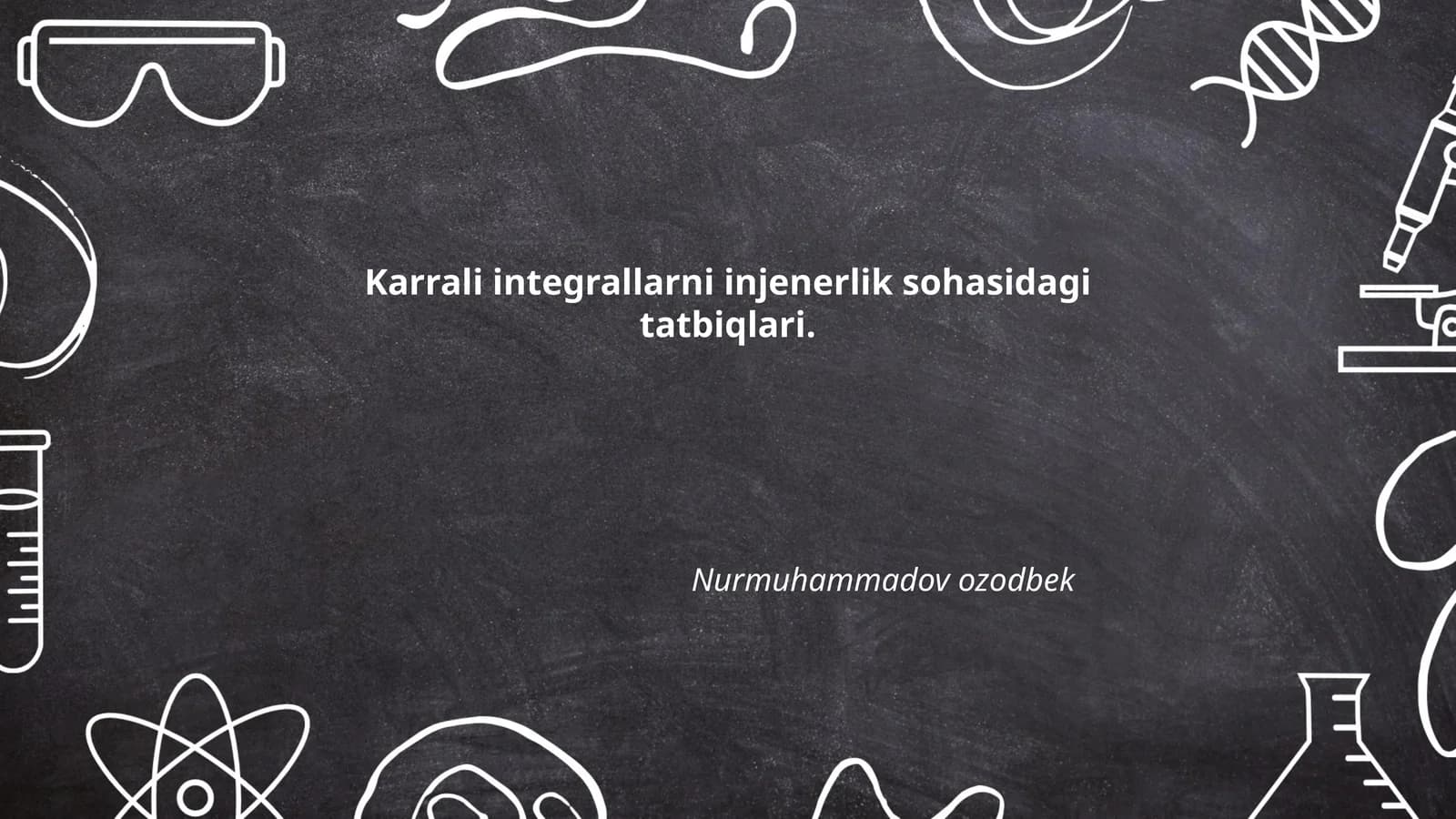 Karrali integrallarni injenerlik sohasidagi tatbiqlari