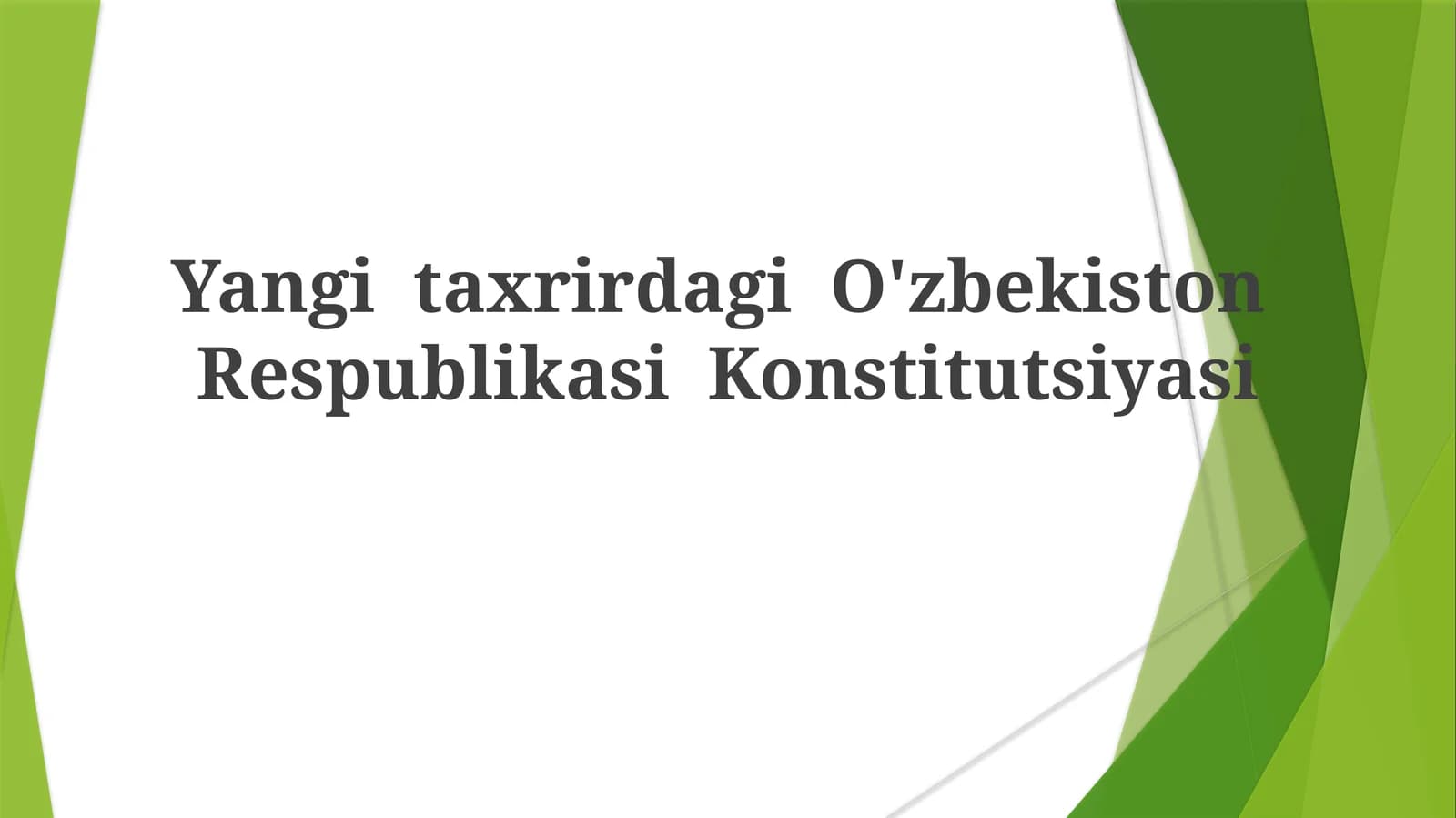 O'zbekiston Respublikasi Konstitutsiyasi