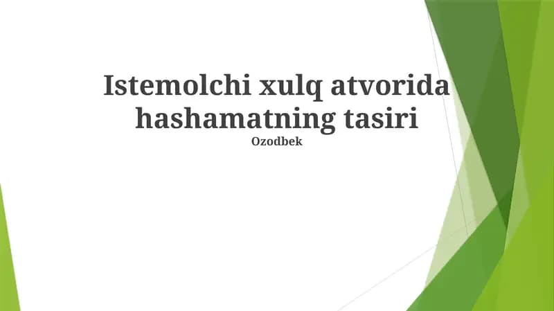 Hashamat va Taʼsirchanlar