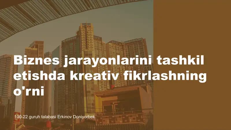 Kreativ fikrlash darajasi