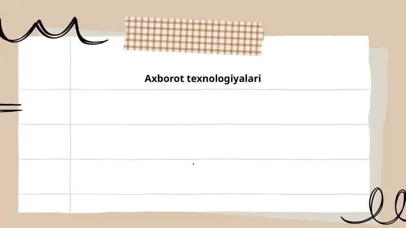 Axborot texnologiyalari