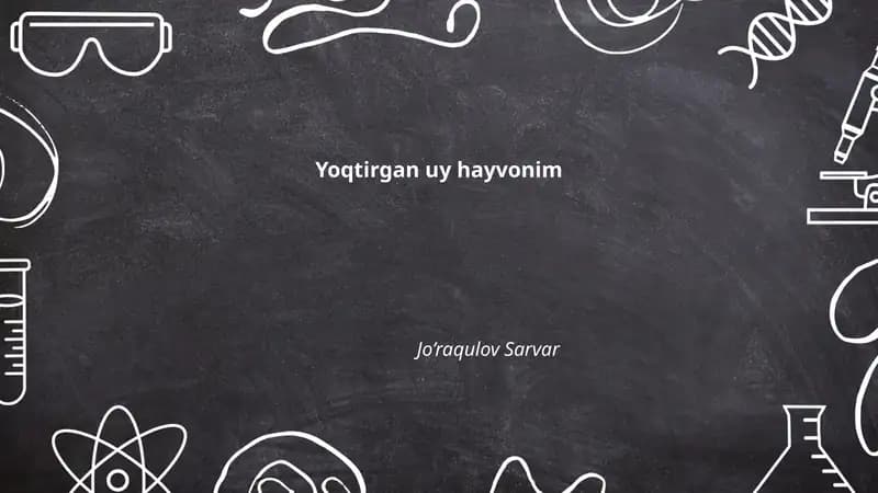 Yoqtirgan uy hayvonim