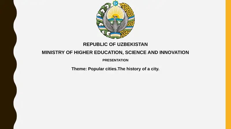 Popularcities.Thehistory of a city