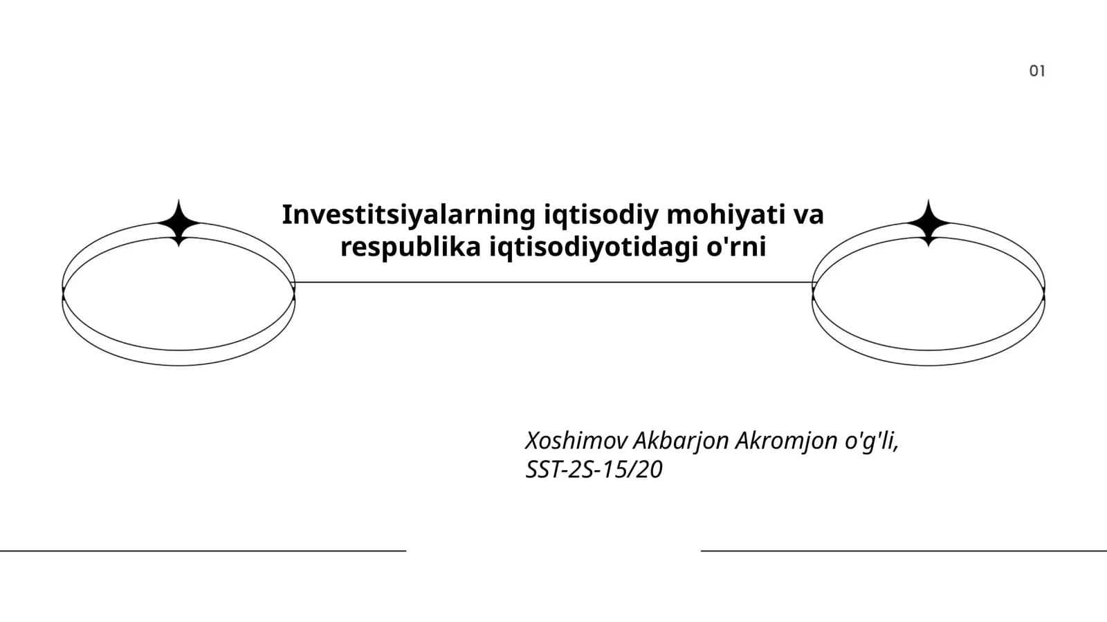 Investitsiyalarning iqtisodiy mohiyati va respublika iqtisodiyotidagi o'rni