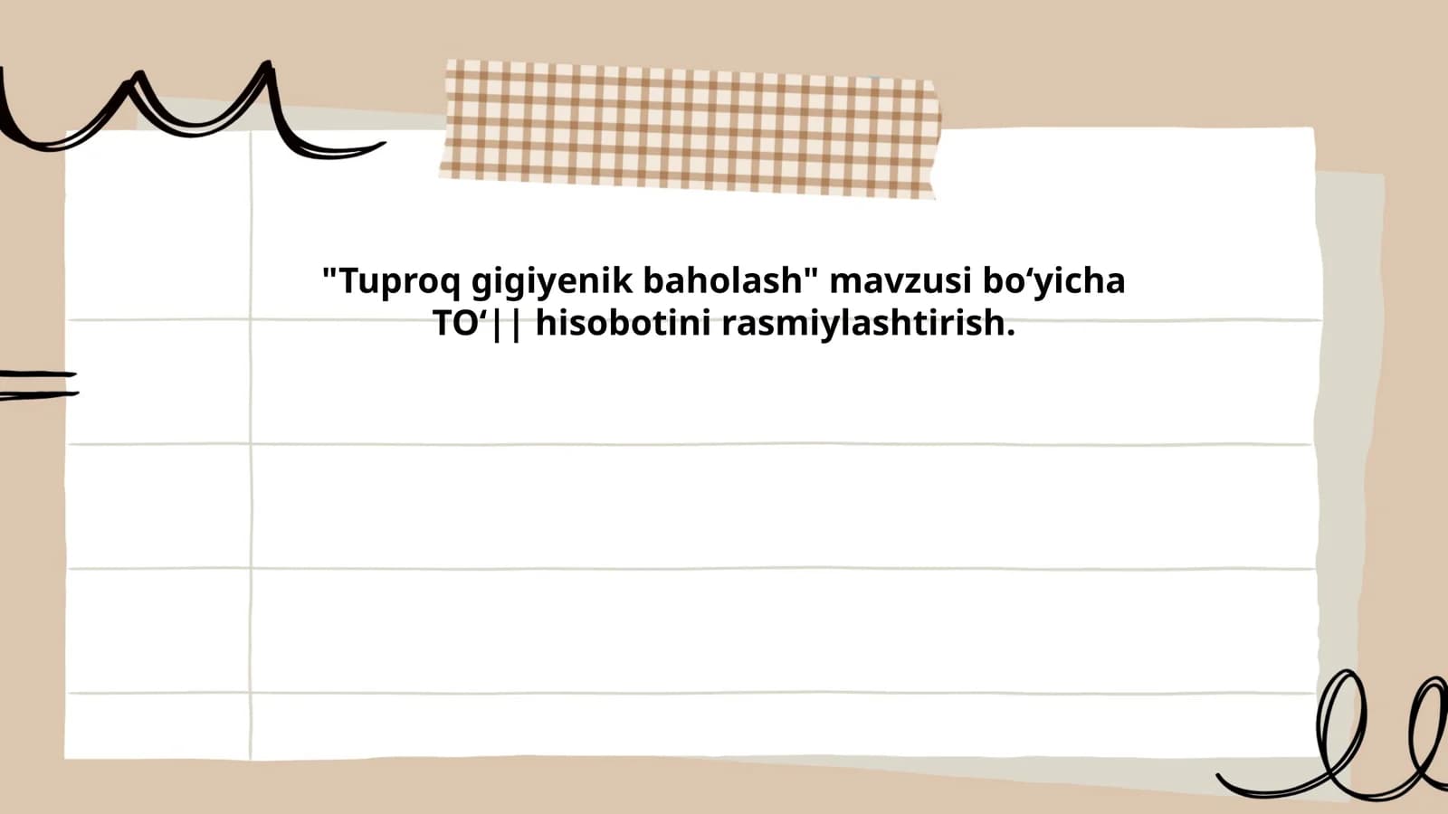 Tuproq gigiyenik baholash