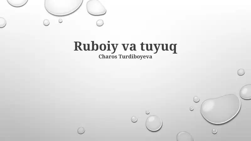 Ruboiy va Tuyuq