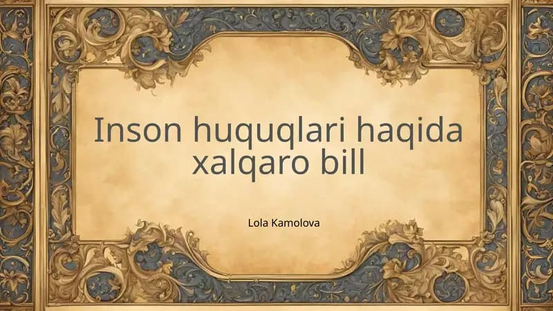 Xalqaro inson huquqlari