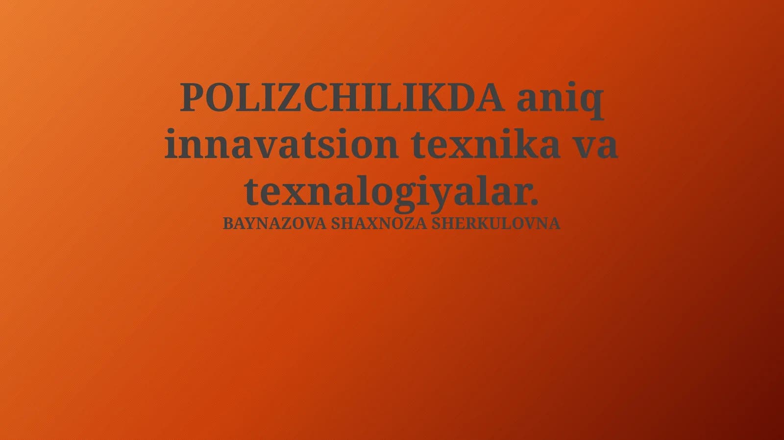 Siyosiy innovatsiyalar va texnologiyalar