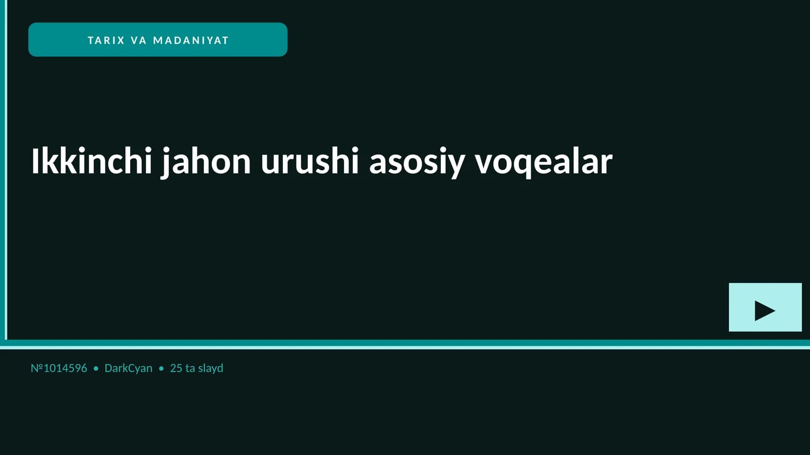 Ikkinchi jahon urushi asosiy voqealar