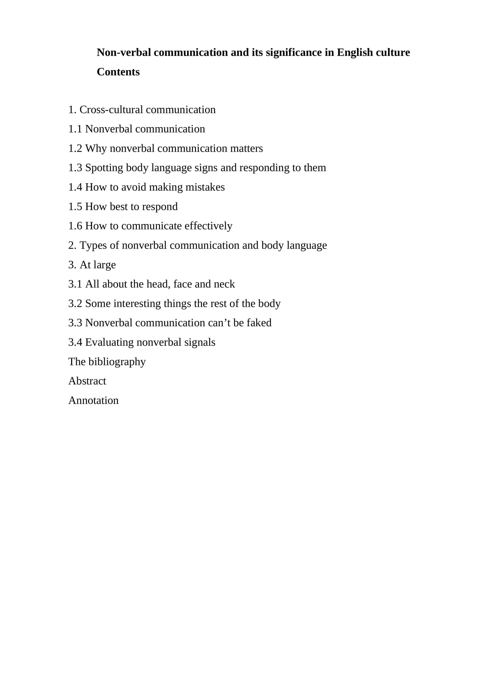 Non-verbal communication and its significance in English culture