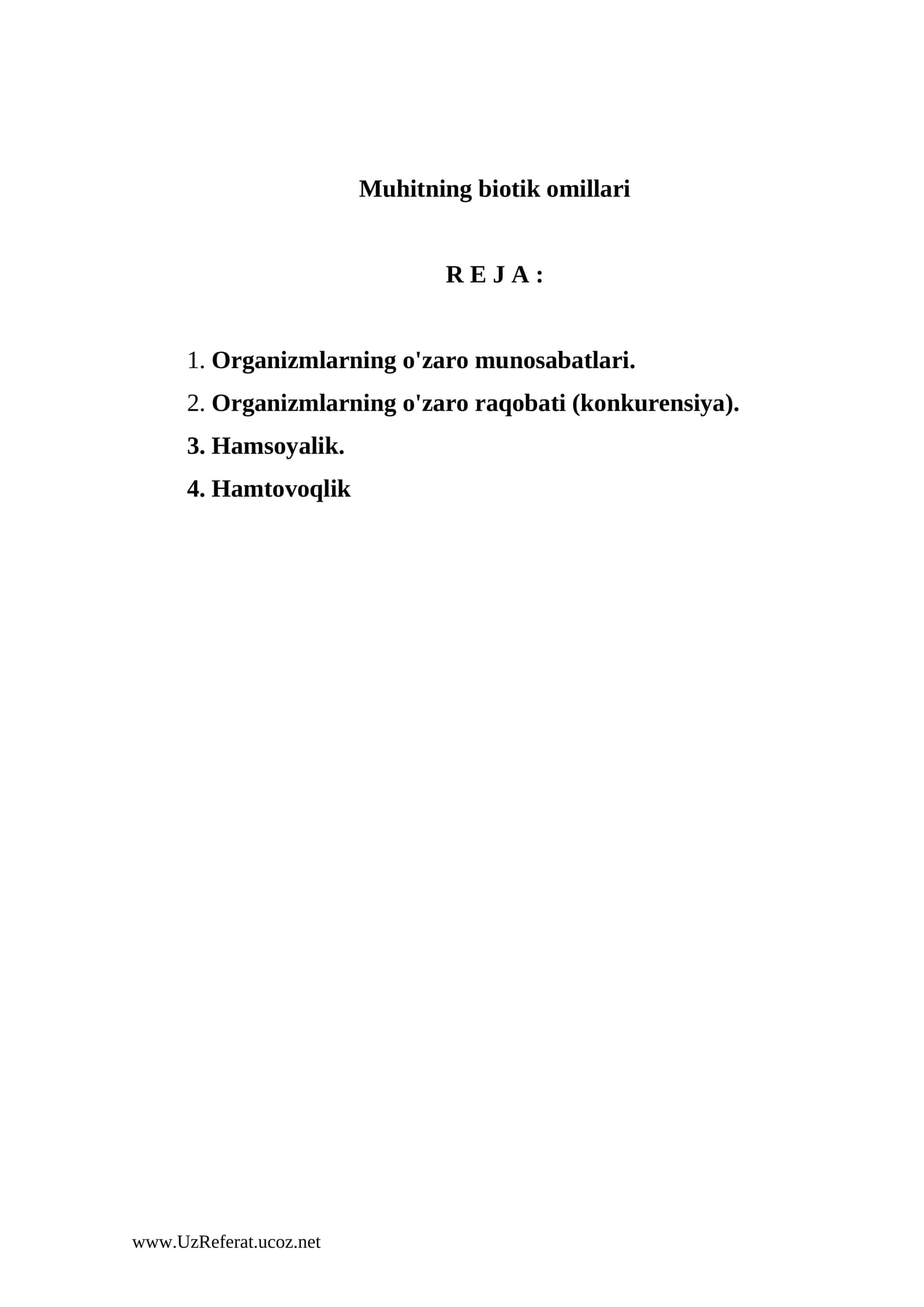 Muhitning biotik omillari