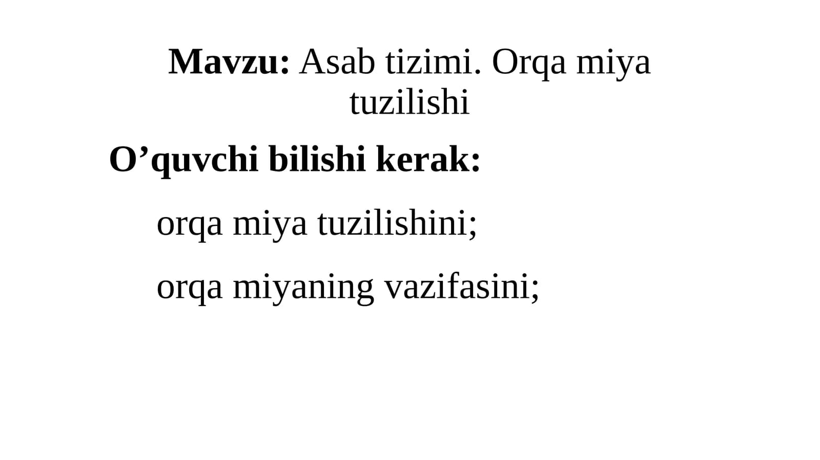 Asabtizimi.Orqamiyatuzilishi