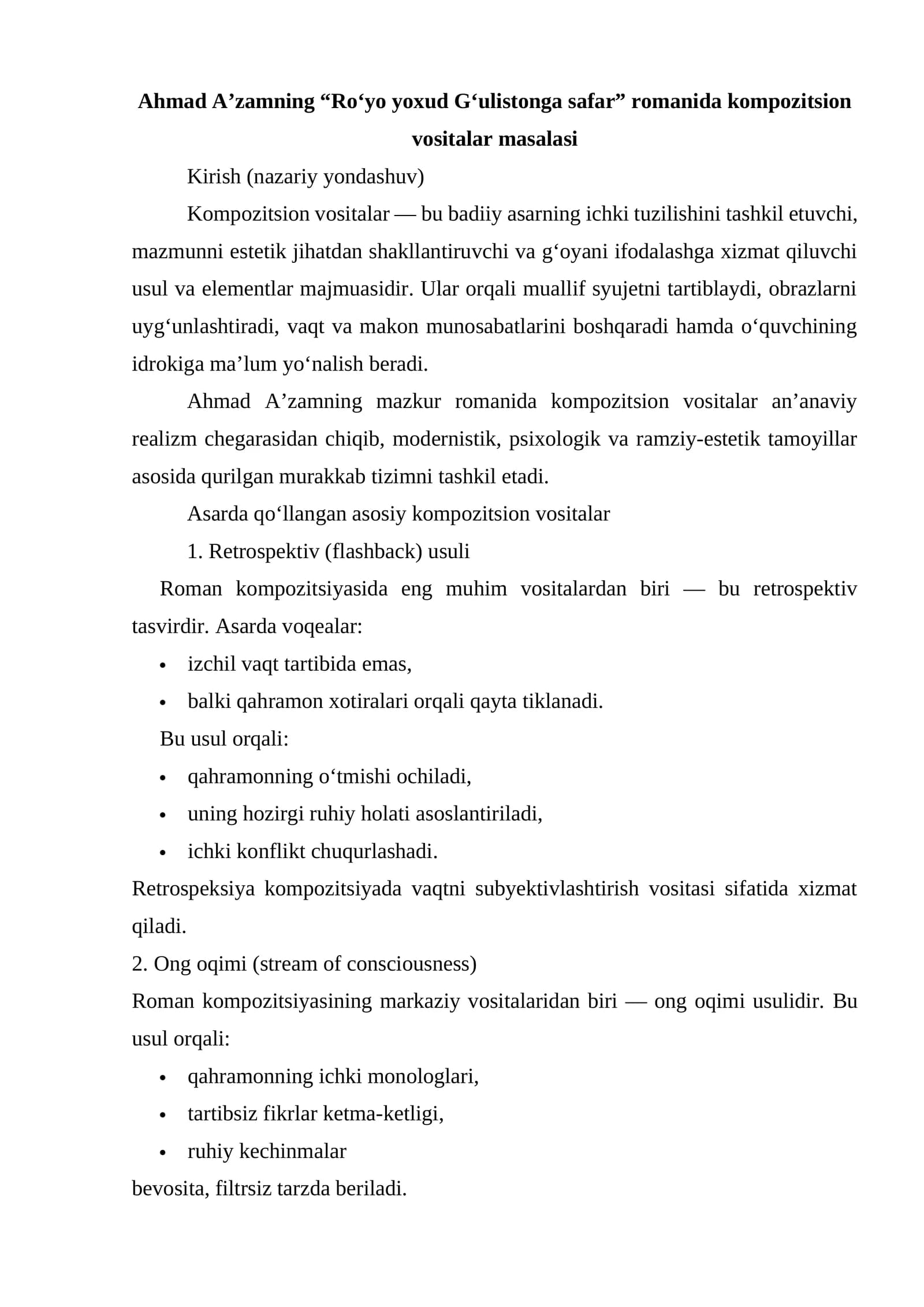 Kompozitsion vositalar masalasi