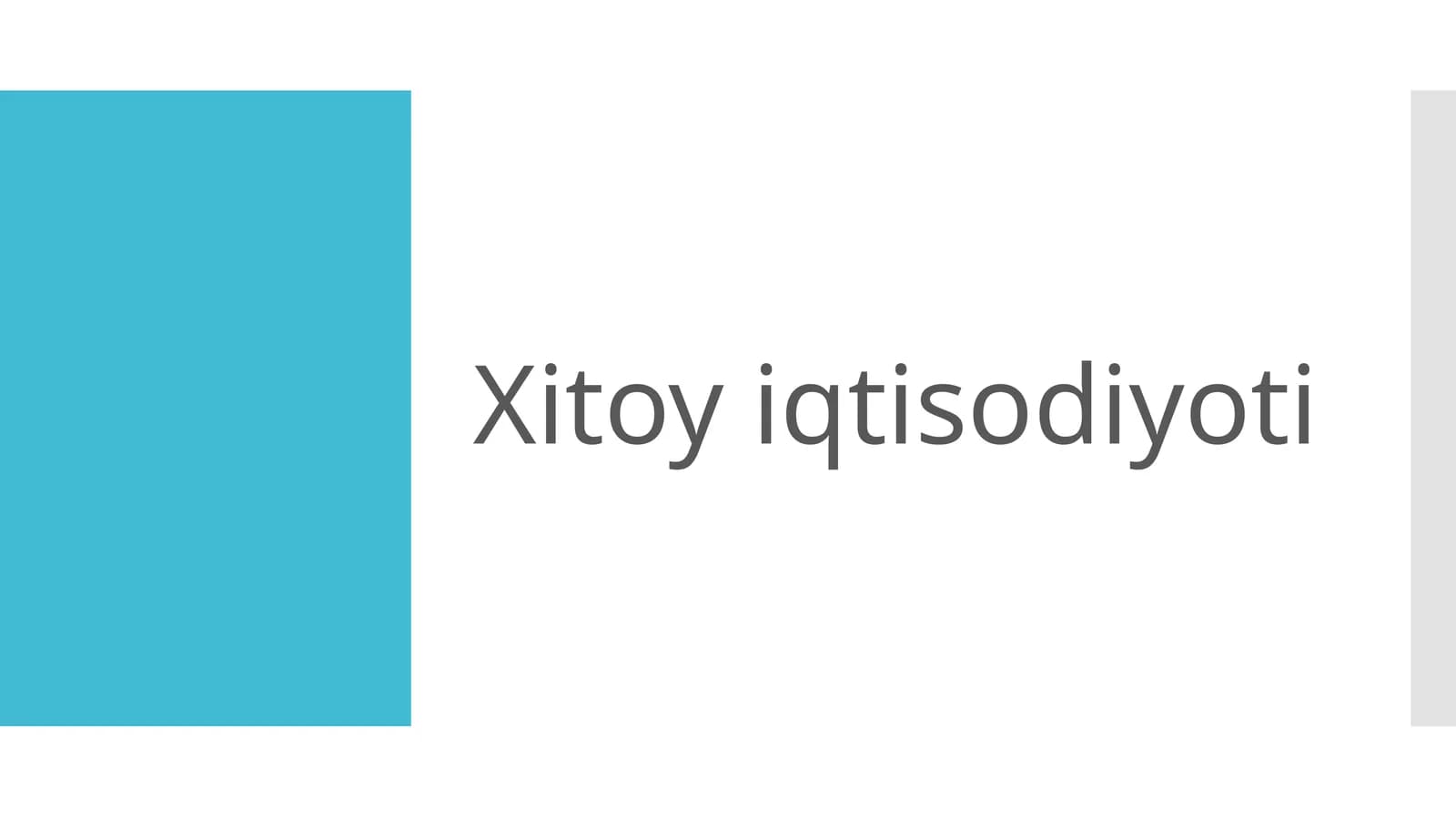 Xitoyiqtisodiyoti