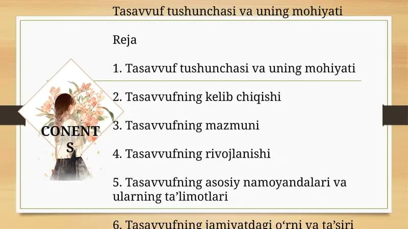 Tasavvuf Tushunchasi va uning Mohiyati