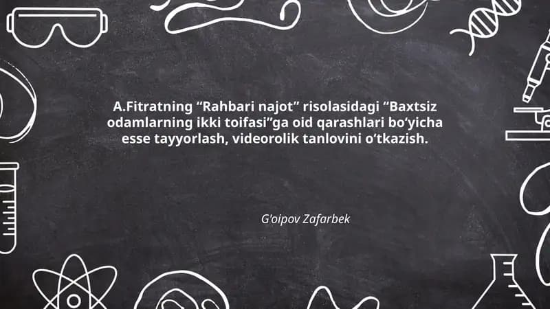 Baxtsiz odamlarning ikki toifasi