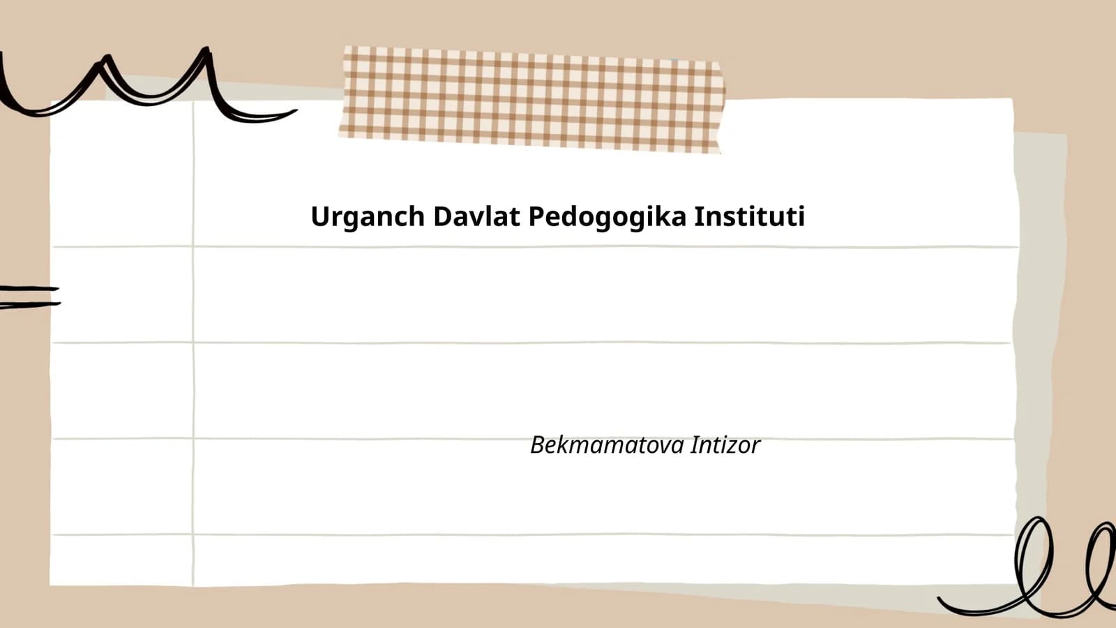 Urganch Davlat Pedogogika Instituti