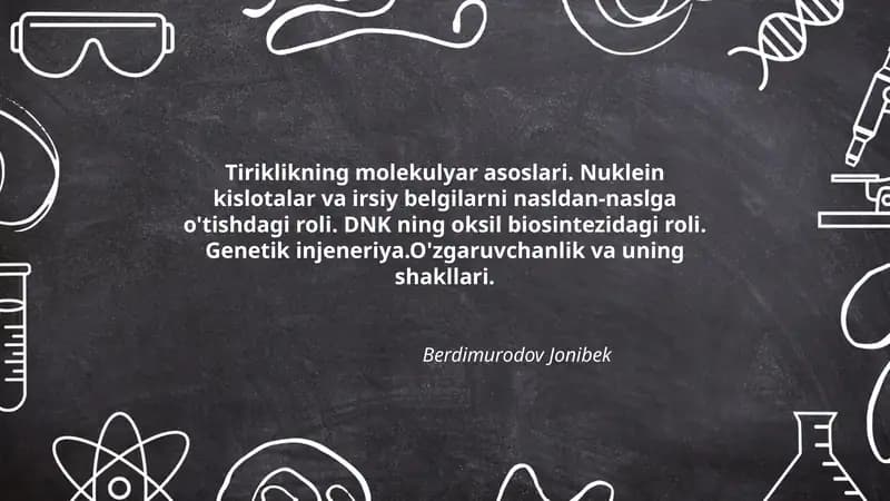 Tiriklikning molekulyar asoslari