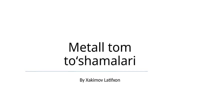 Metall to'shak ramkalar