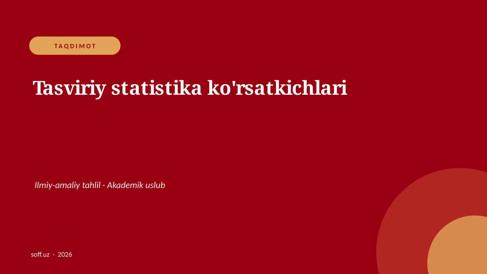 Tasviriy statistika ko'rsatkichlari
