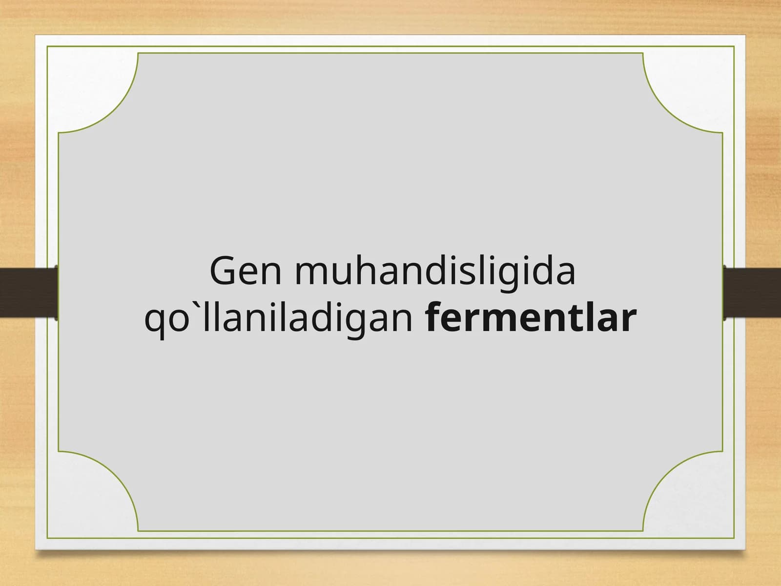 Gen muhandisligida qo'llaniladigan fermentlar