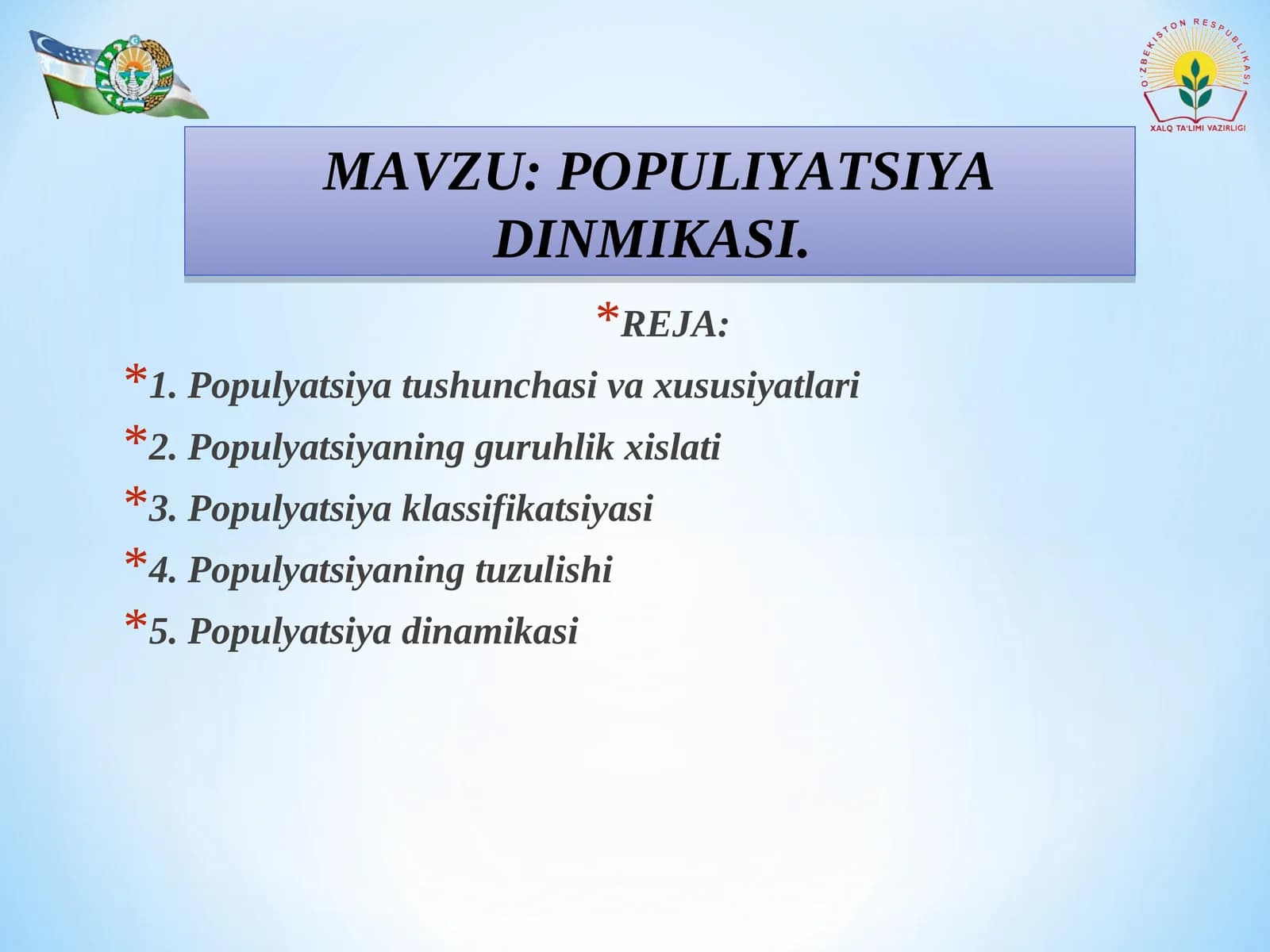 Populyatsiya Dinamikasi